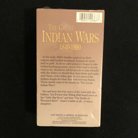 🎉HP!🎉NIB - Two VHS Set “The Great Indian Wars 1840-1890” - Never Unwrapped 📼 - Picture 2 of 5